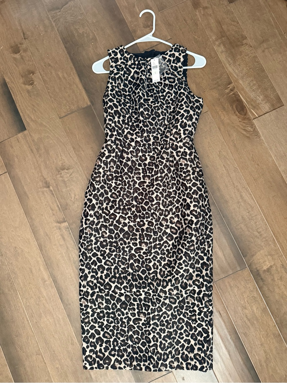Anthropologie Leopard-Print Midi Dress in Tan and Black